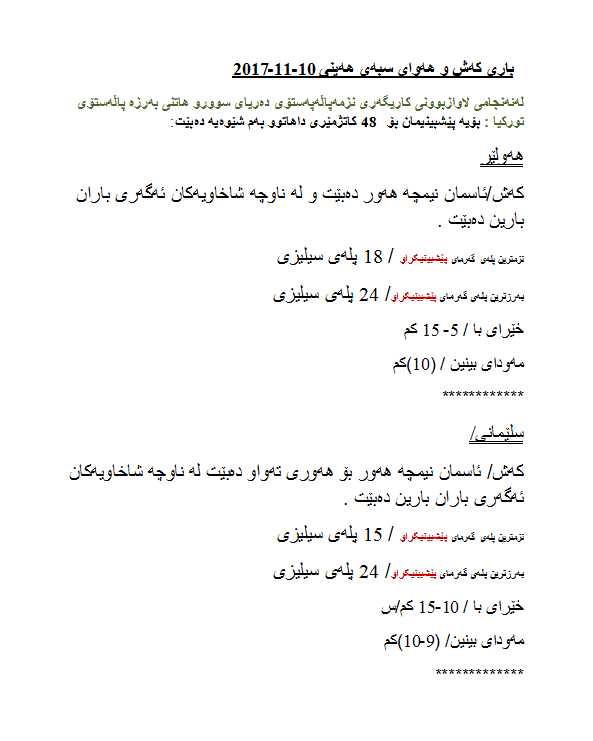 پێشبینیەكانی كەشناسی